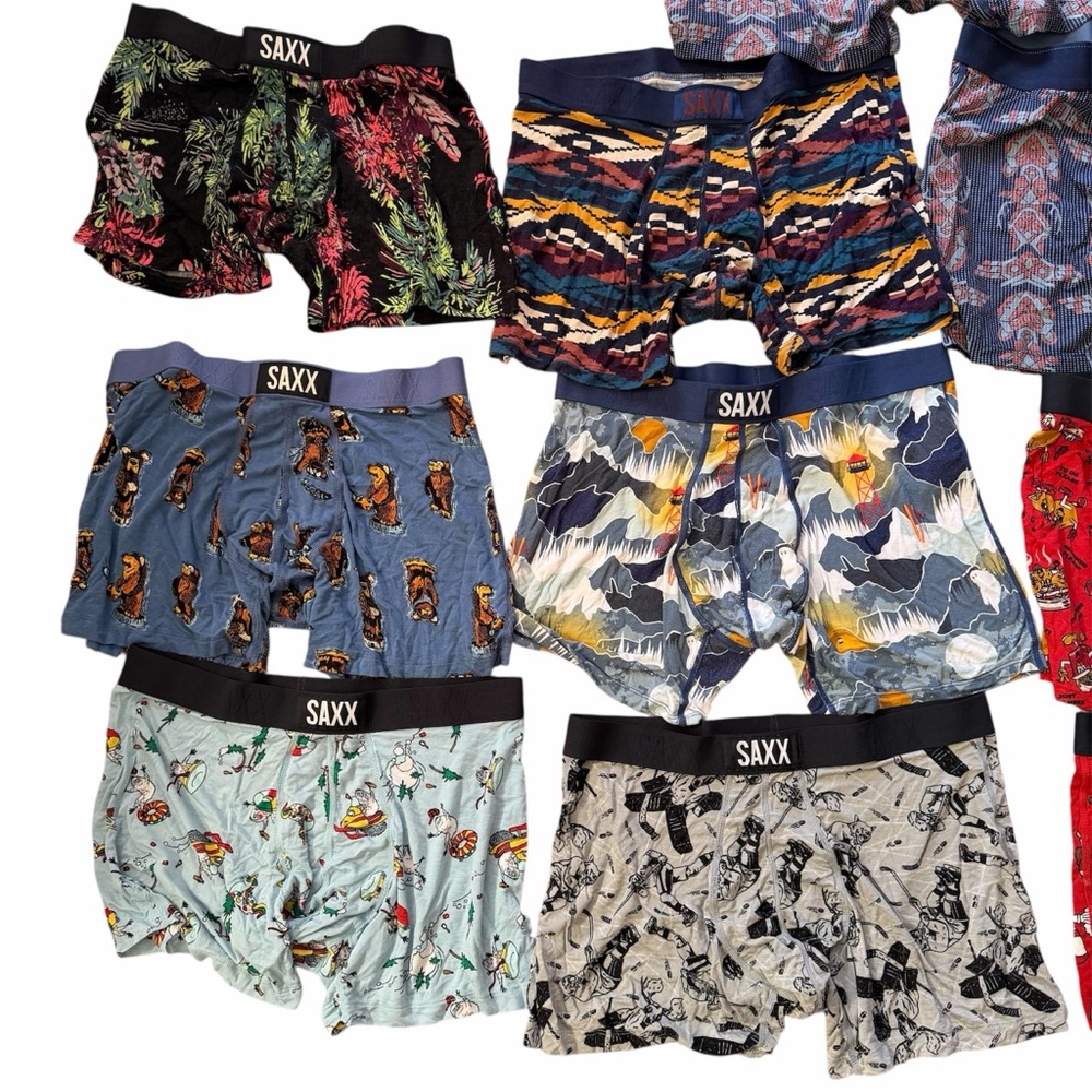 Saxx Vibe 10x Pairs of Boxer Briefs Assorted Prints Underwear Sz L - Picture 5 of 9